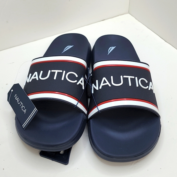⭐️NAUTICA💯MEN’S FLIP FLOPS, NAVY BLUE, SIZE 10 - Picture 7 of 8
